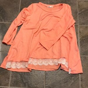 2 for $10 Long sleeve orange shirt size 3XL